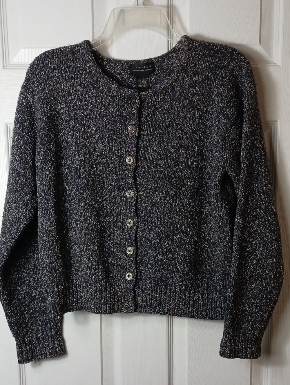 Limited Marled Knit Cardigan Sweater Wool Blend Granola Grunge Cozy Size L